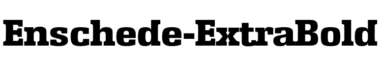 Enschede-ExtraBold font preview