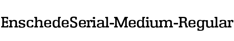 EnschedeSerial-Medium-Regular font preview