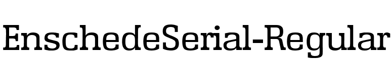 EnschedeSerial-Regular font preview