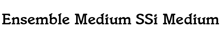 Ensemble Medium SSi Medium font preview