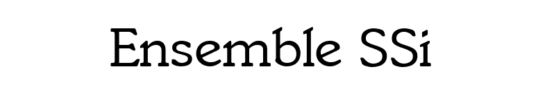Ensemble SSi font preview