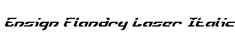 Ensign Flandry Laser Italic font preview