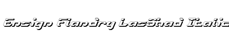 Ensign Flandry LasShad Italic font preview