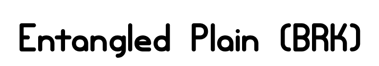Entangled Plain (BRK) font preview