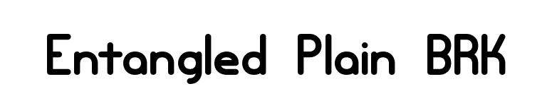 Entangled Plain BRK font preview