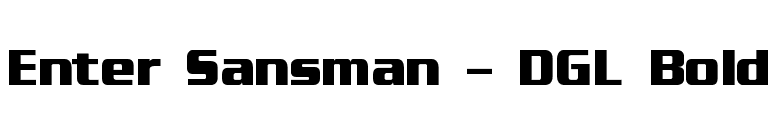 Enter Sansman - DGL Bold font preview