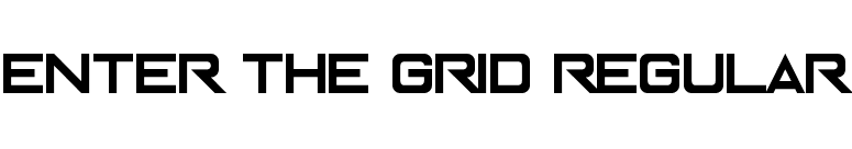 Enter The Grid Regular font preview