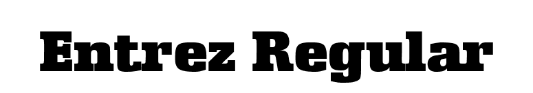 Entrez Regular font preview