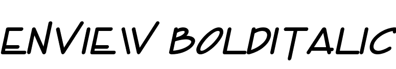 Enview BoldItalic font preview