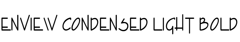 Enview Condensed Light Bold font preview