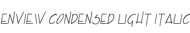 Enview Condensed Light Italic font preview