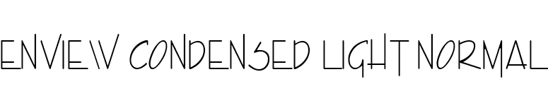 Enview Condensed Light Normal font preview