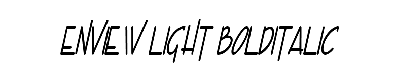 Enview Light BoldItalic font preview