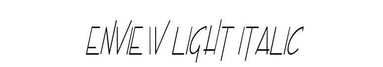 Enview Light Italic font preview