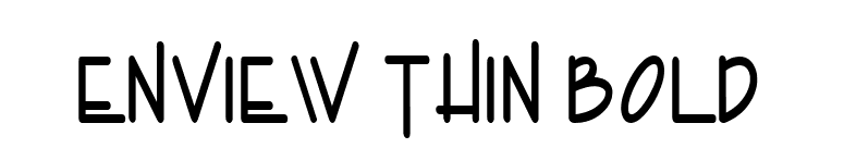 Enview Thin Bold font preview