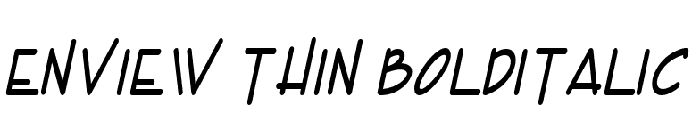 Enview Thin BoldItalic font preview
