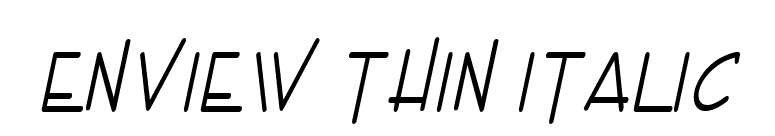 Enview Thin Italic font preview