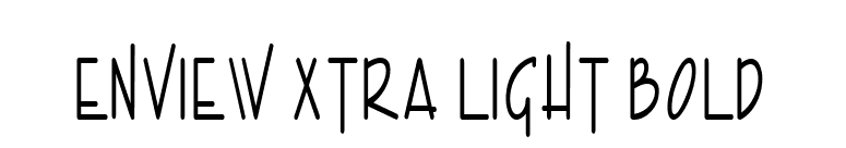 Enview Xtra Light Bold font preview