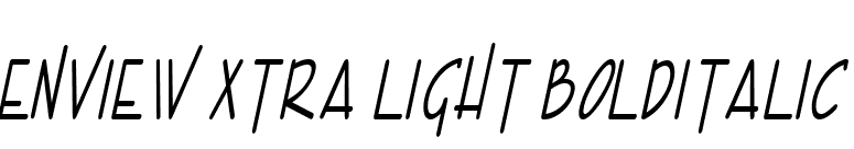 Enview Xtra Light BoldItalic font preview