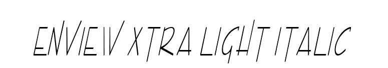Enview Xtra Light Italic font preview