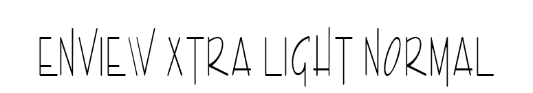 Enview Xtra Light Normal font preview