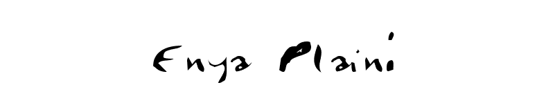 Enya Plain: font preview