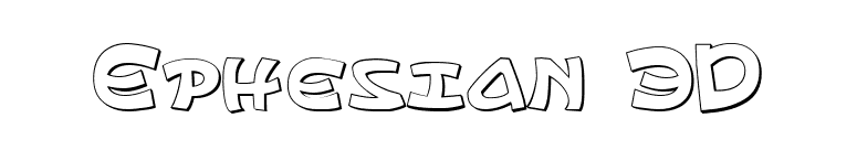 Ephesian 3D font preview
