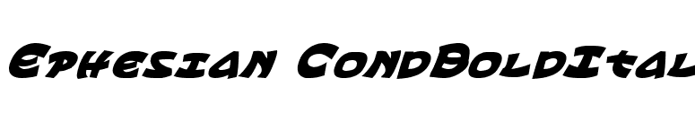 Ephesian CondBoldItal font preview
