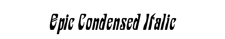 Epic Condensed Italic font preview
