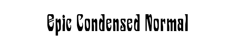 Epic Condensed Normal font preview