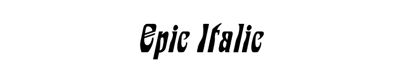 Epic Italic font preview