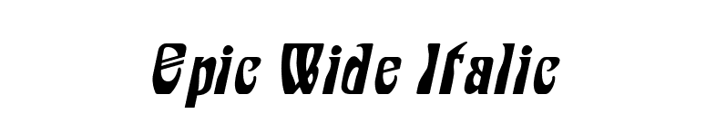 Epic Wide Italic font preview