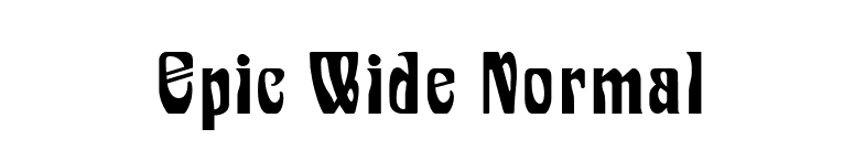 Epic Wide Normal font preview