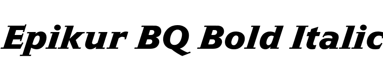 Epikur BQ Bold Italic font preview