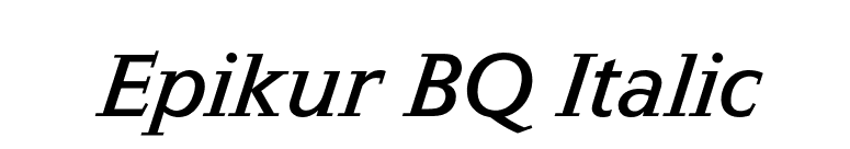 Epikur BQ Italic font preview