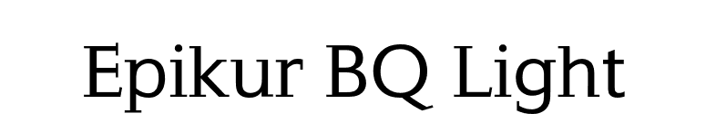 Epikur BQ Light font preview
