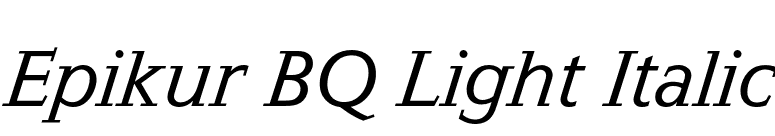 Epikur BQ Light Italic font preview