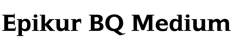 Epikur BQ Medium font preview