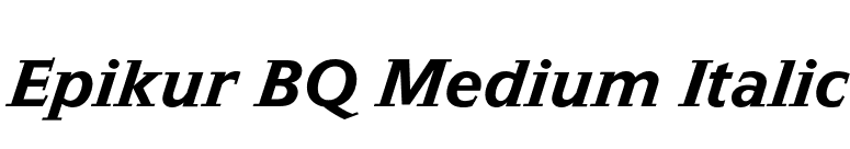 Epikur BQ Medium Italic font preview