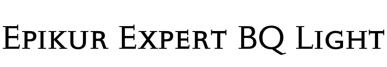 Epikur Expert BQ Light font preview