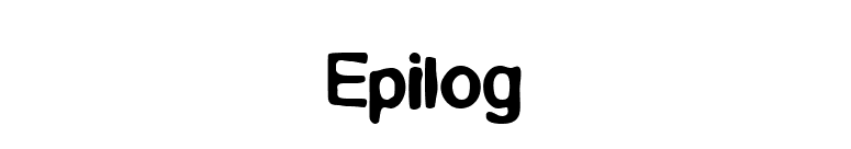 Epilog font preview