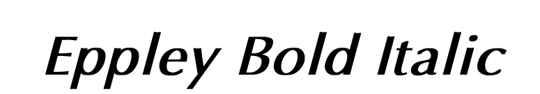 Eppley Bold Italic font preview