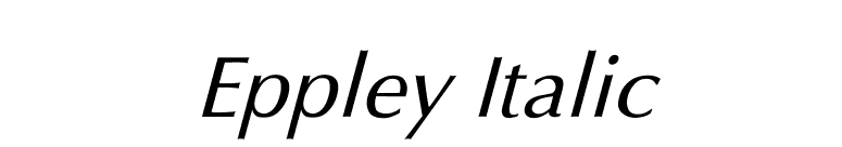 Eppley Italic font preview
