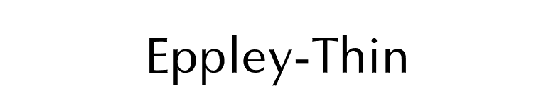 Eppley-Thin font preview