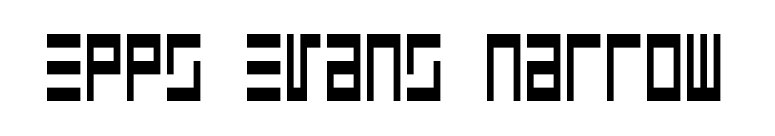 Epps Evans Narrow font preview