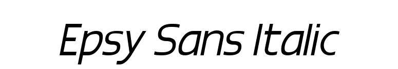 Epsy Sans Italic font preview