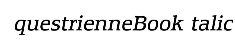 EquestrienneBookItalic font preview