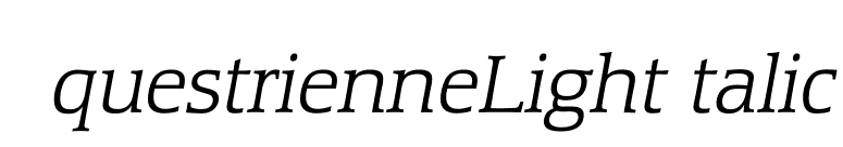 EquestrienneLightItalic font preview