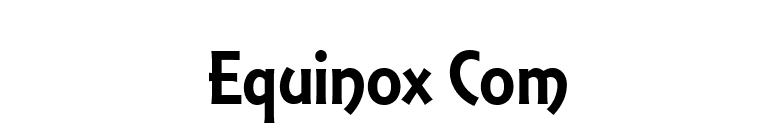 Equinox Com font preview