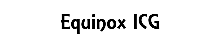 Equinox ICG font preview